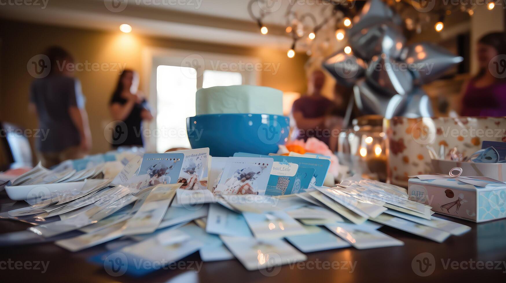 family gift card baby photo