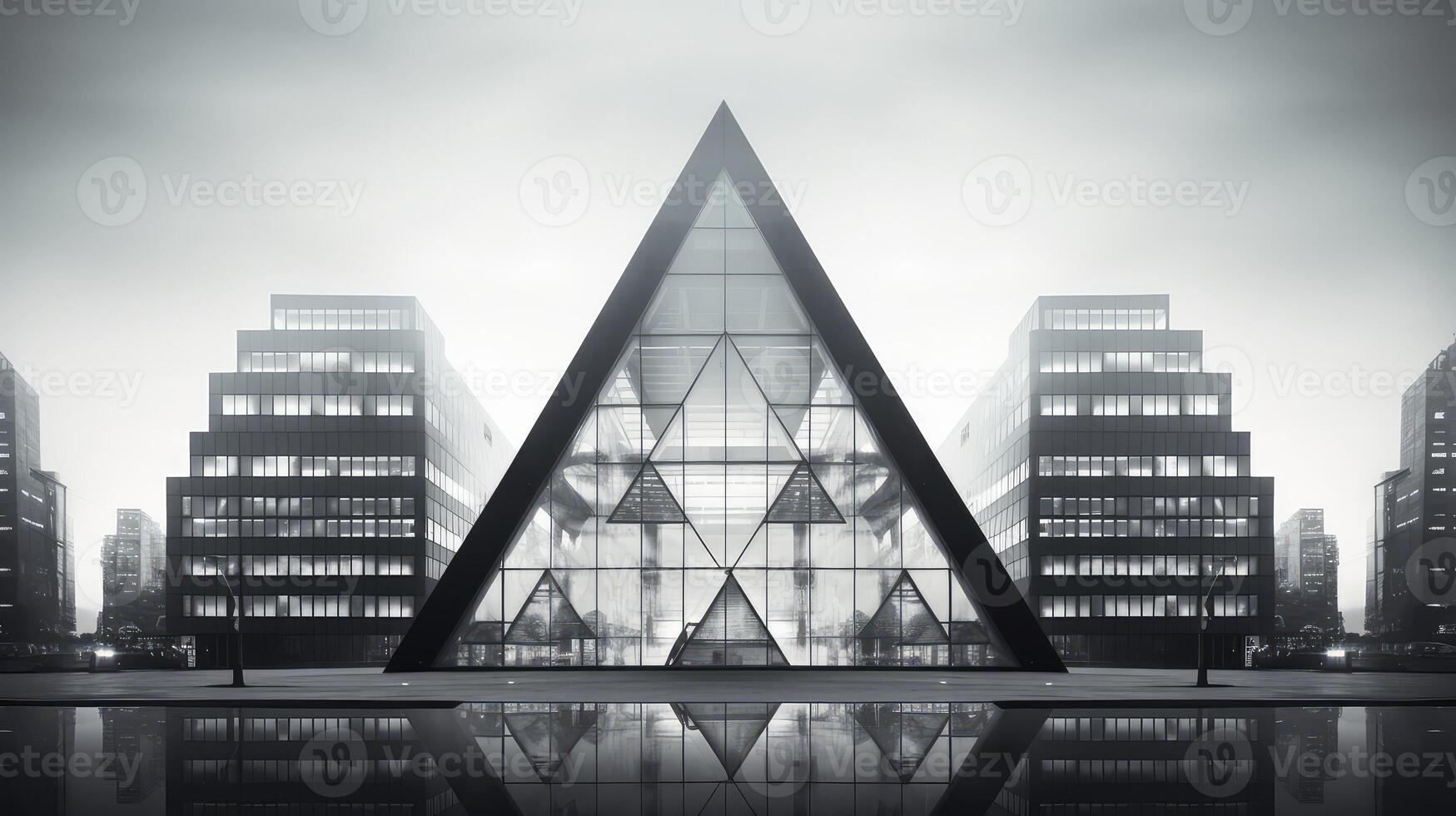 geometric office building outline photo