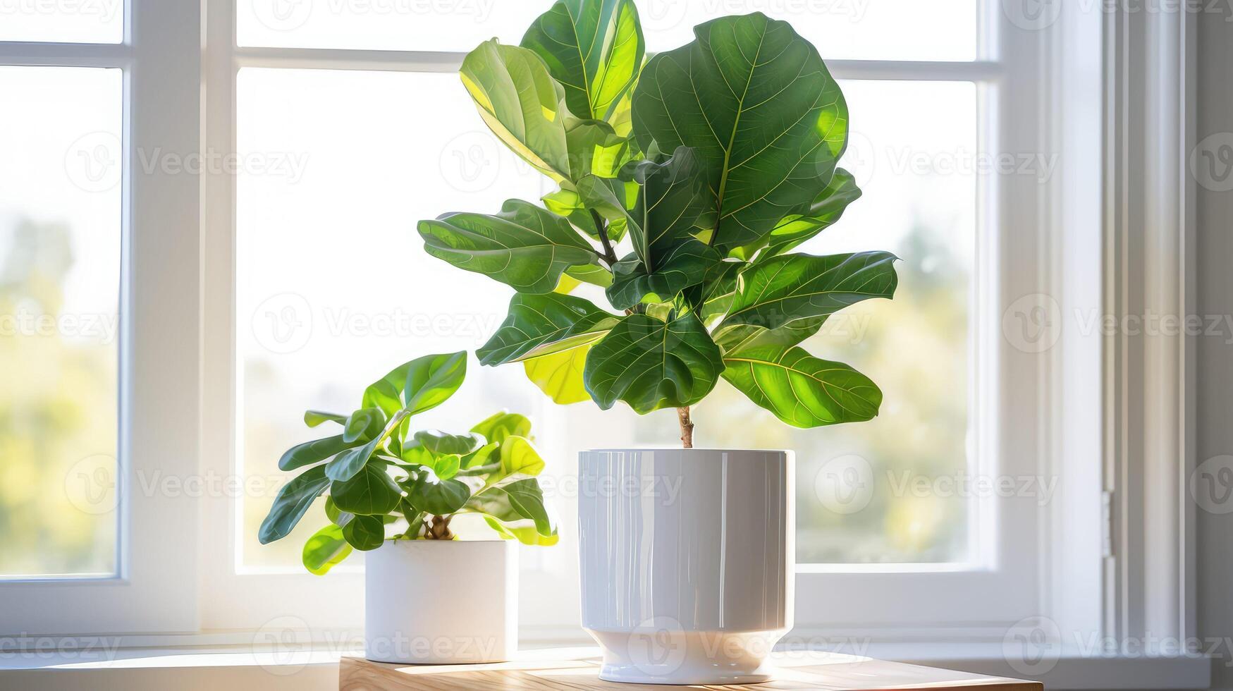 indoor fiddle leaf plant photo