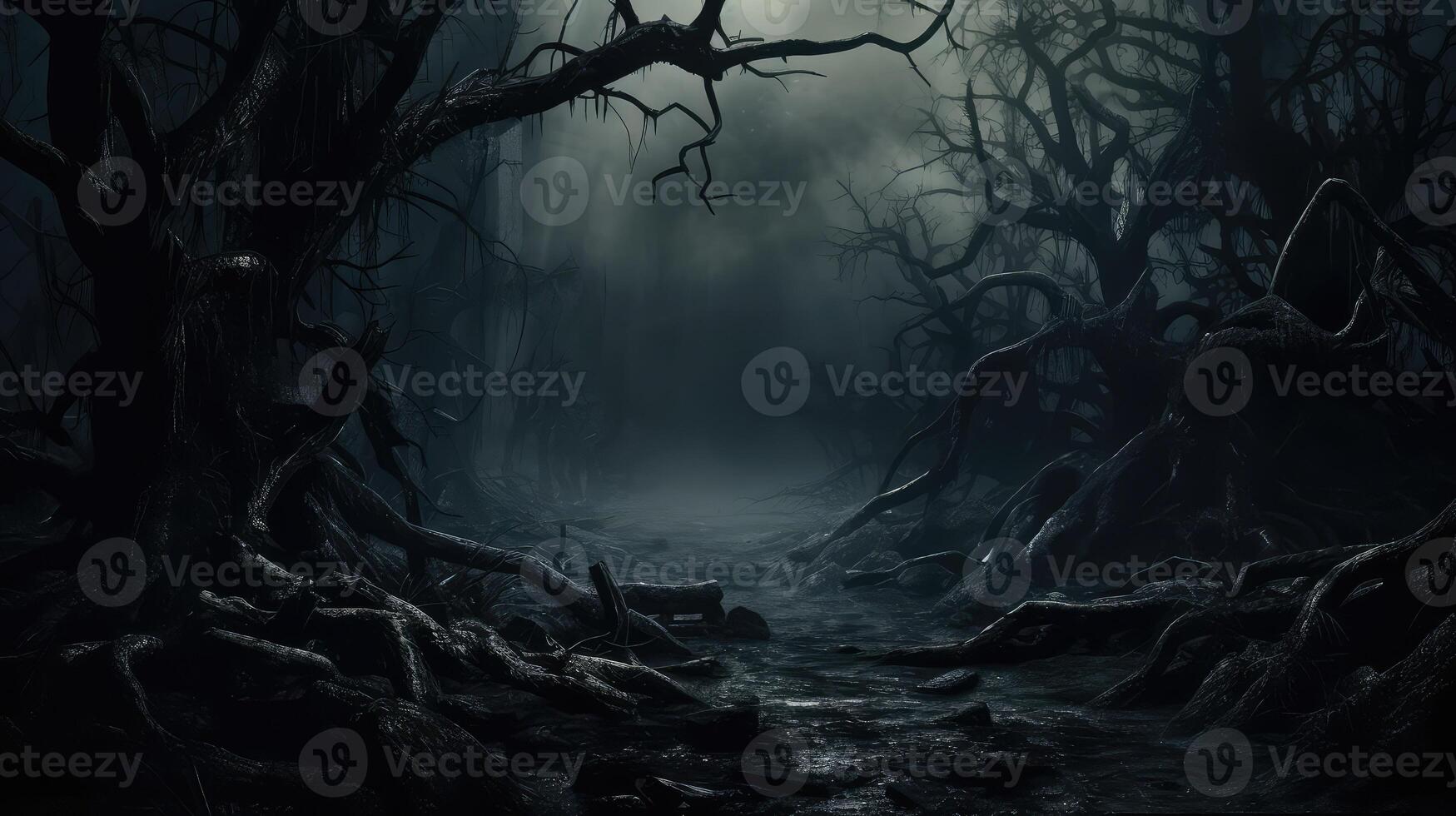 trees black metal background photo