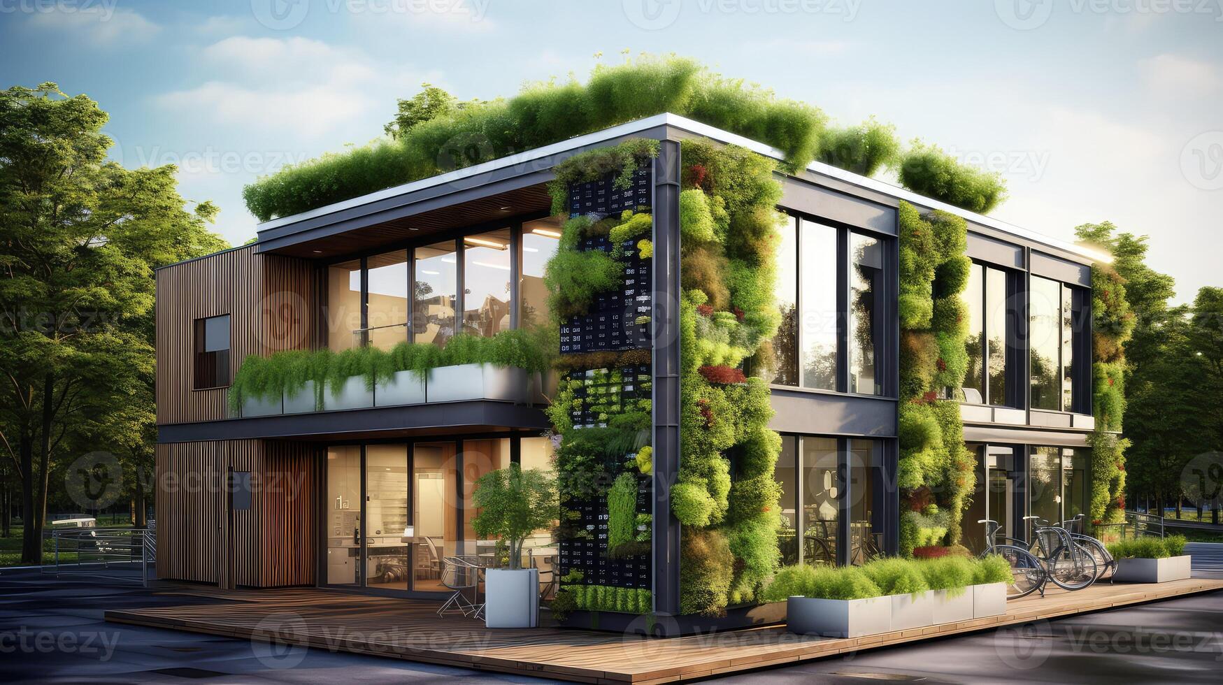eco small office building photo