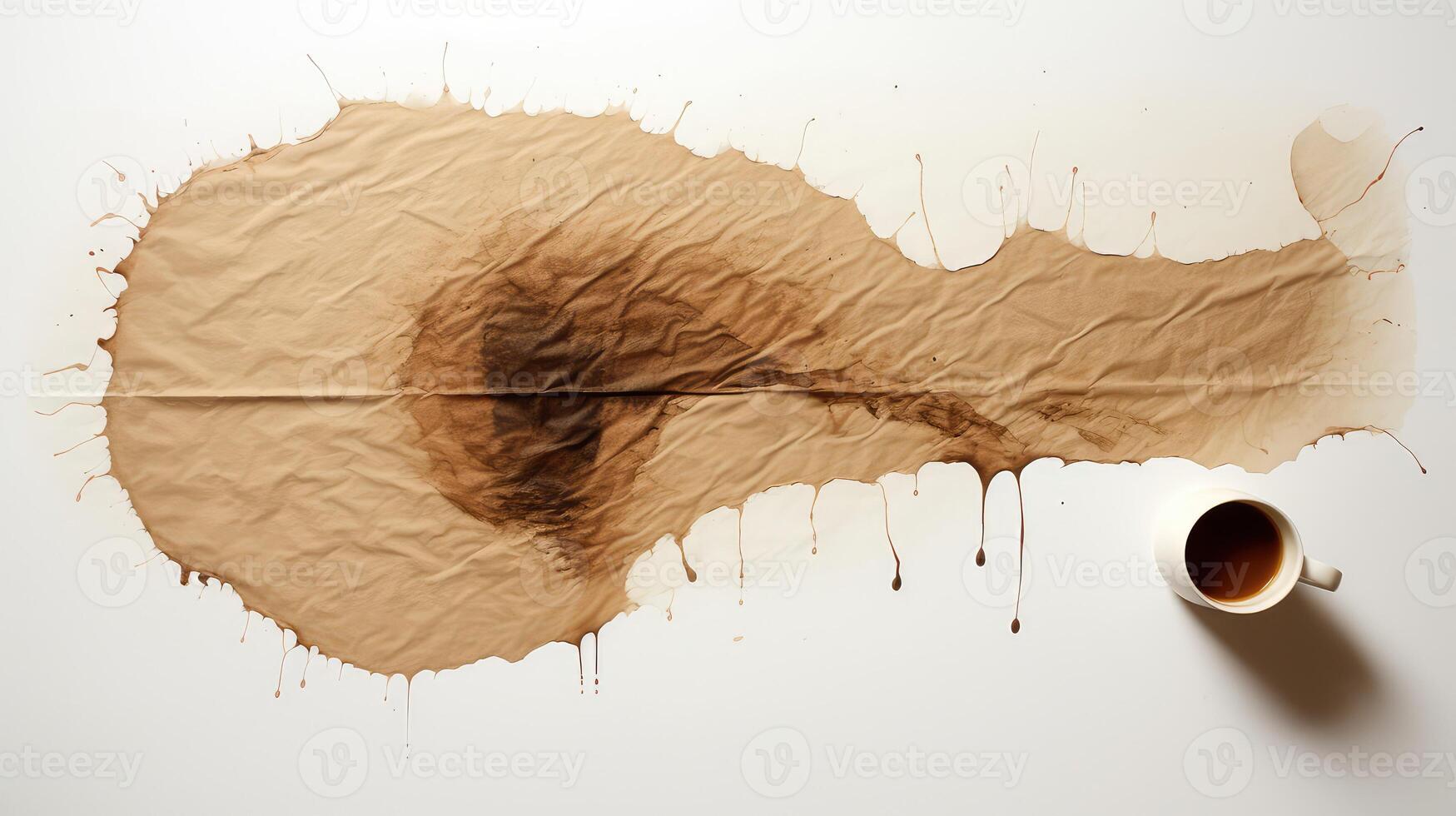 seeped coffee stain on paper photo