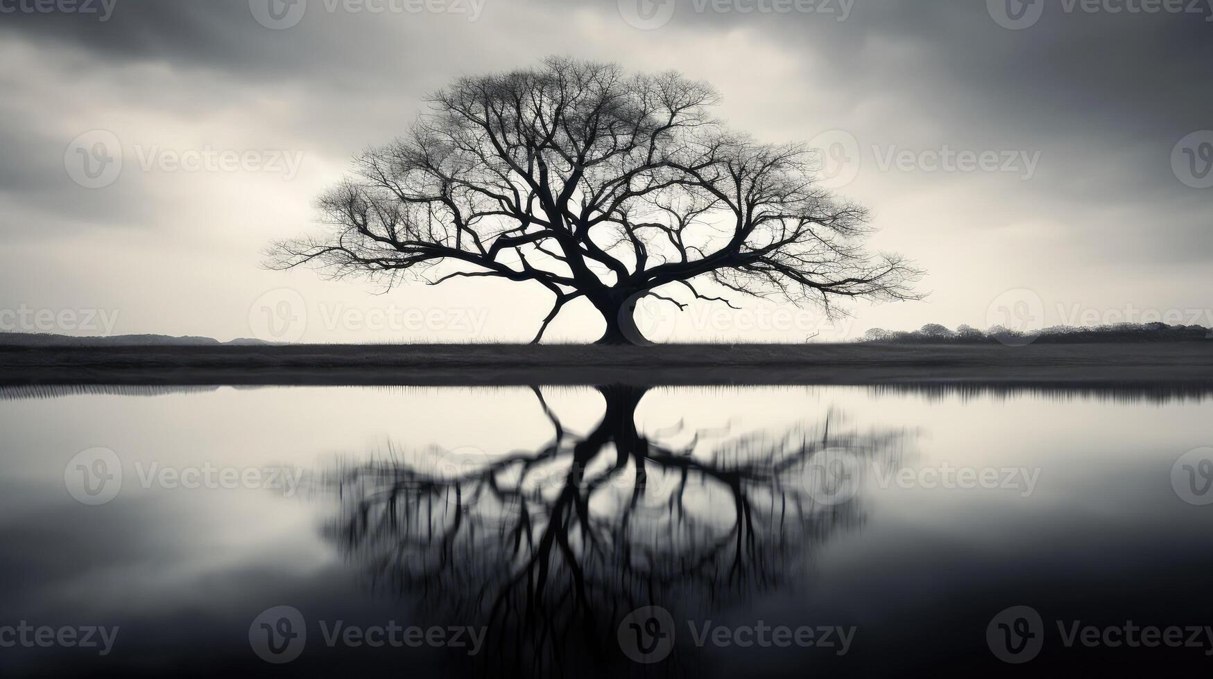 mirror tree black photo