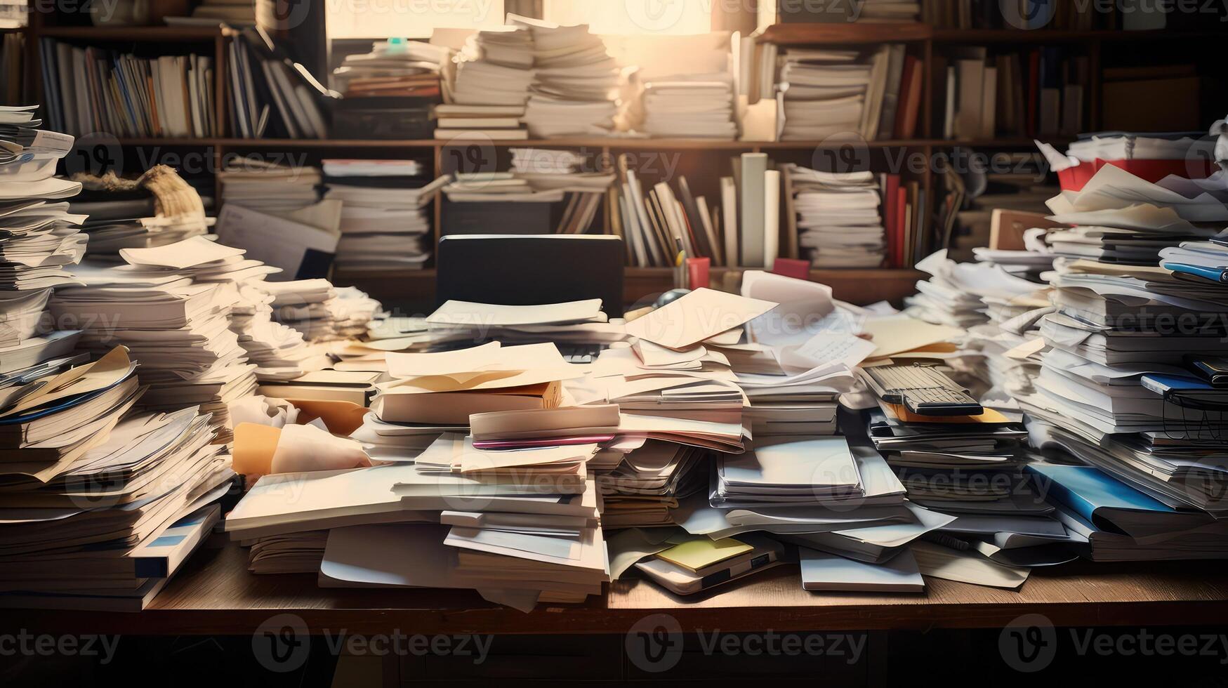 closed folder on desk photo