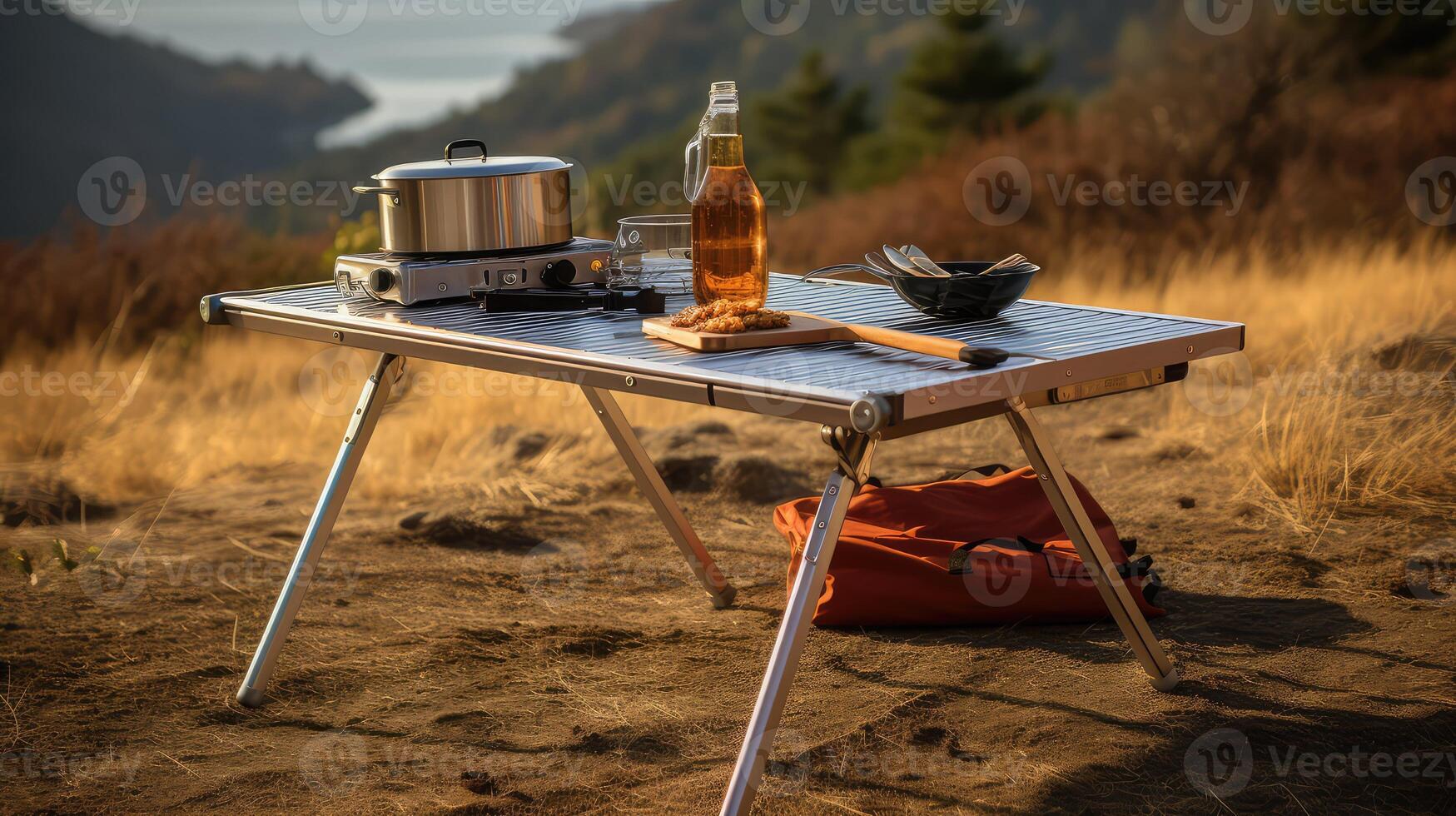 compact camp table photo