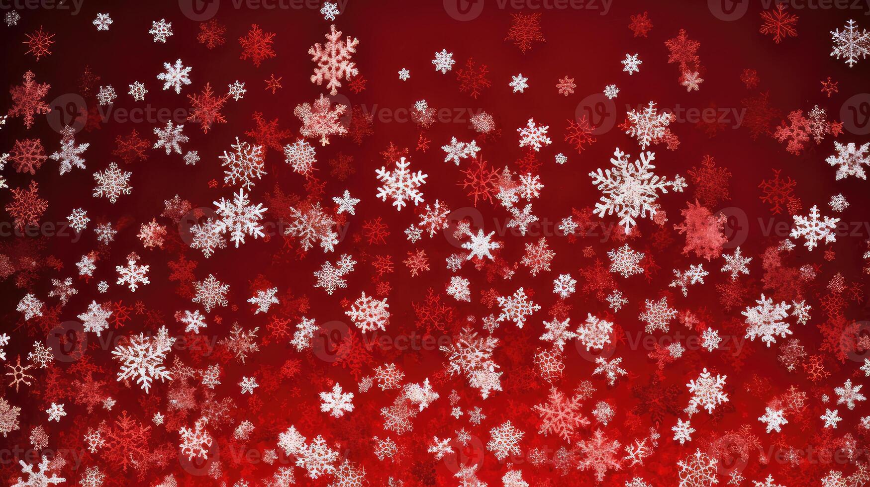 delicate snowflakes red background photo