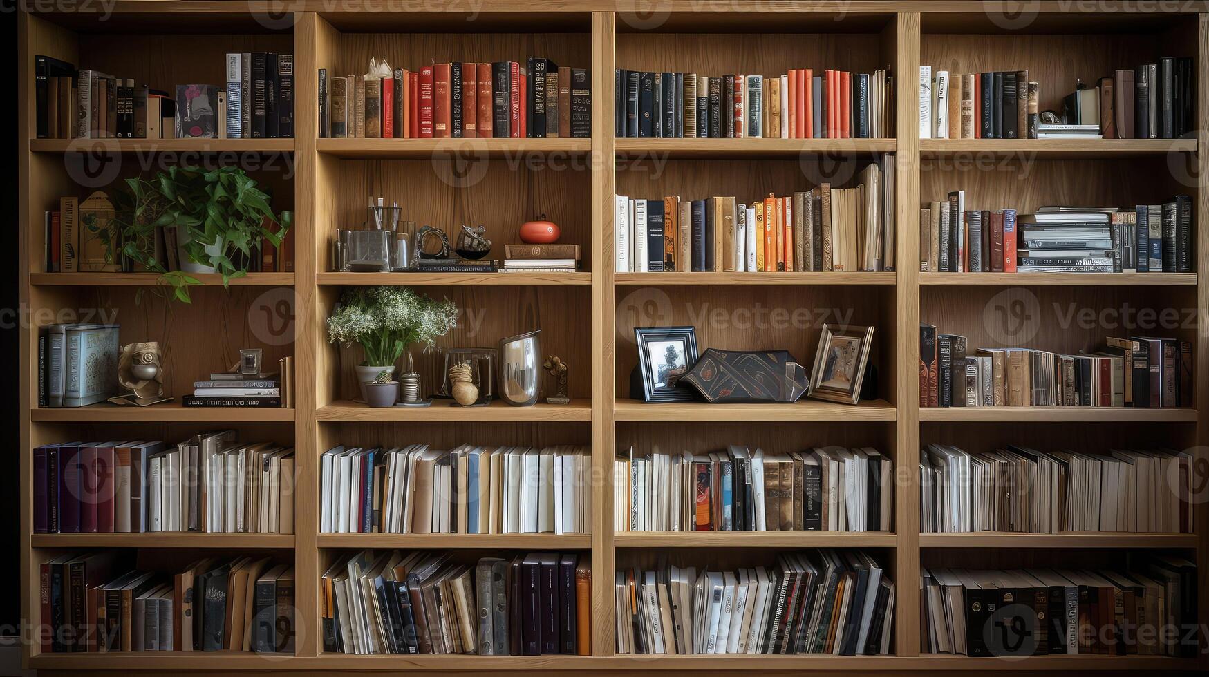 bookshelf wood oak photo