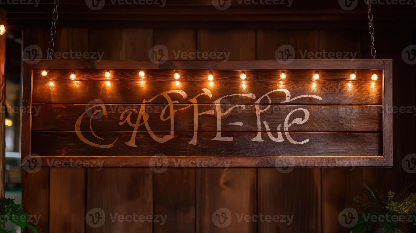 carved wood plank sign photo