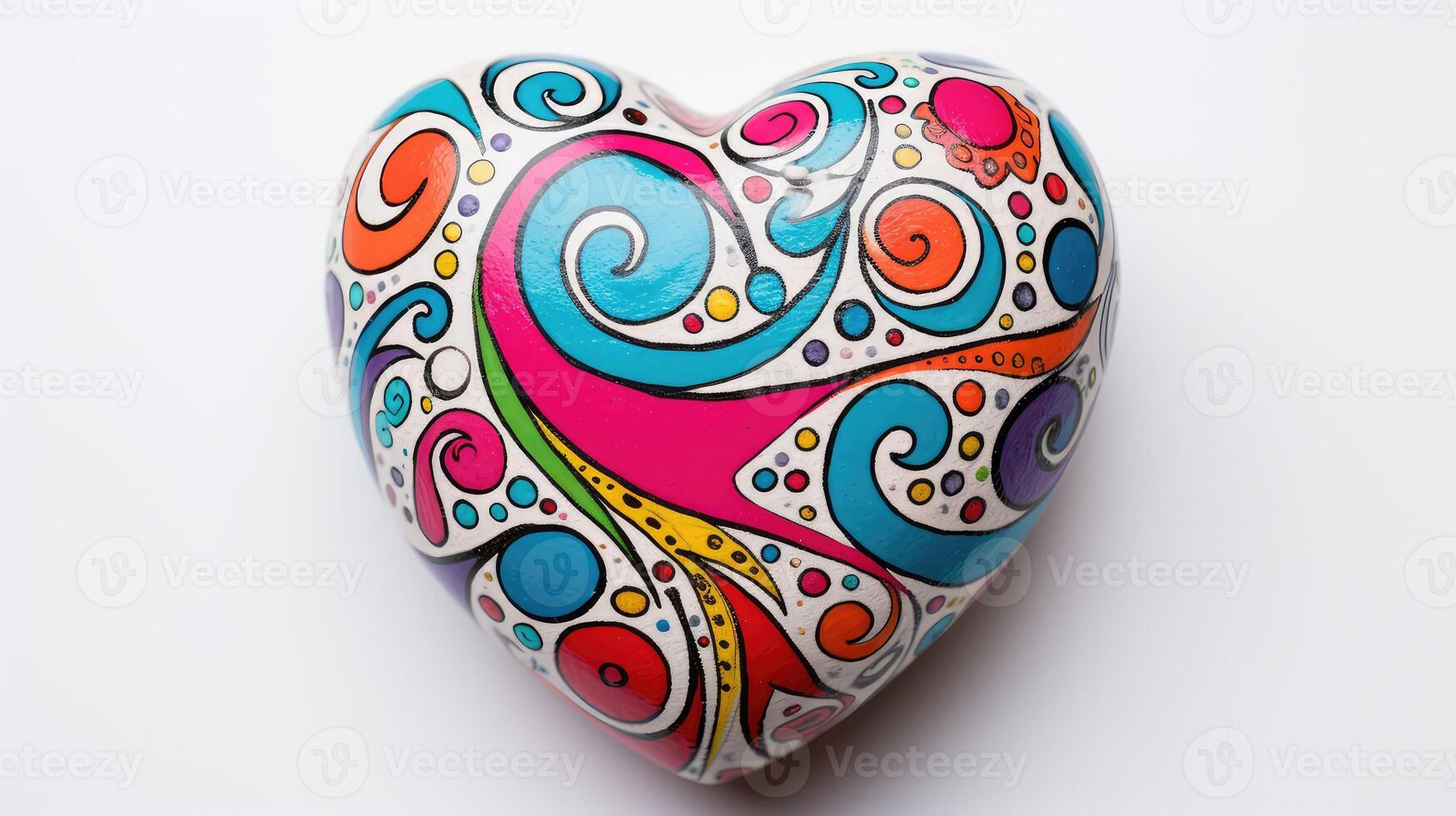 patterns painted rocks on white photo