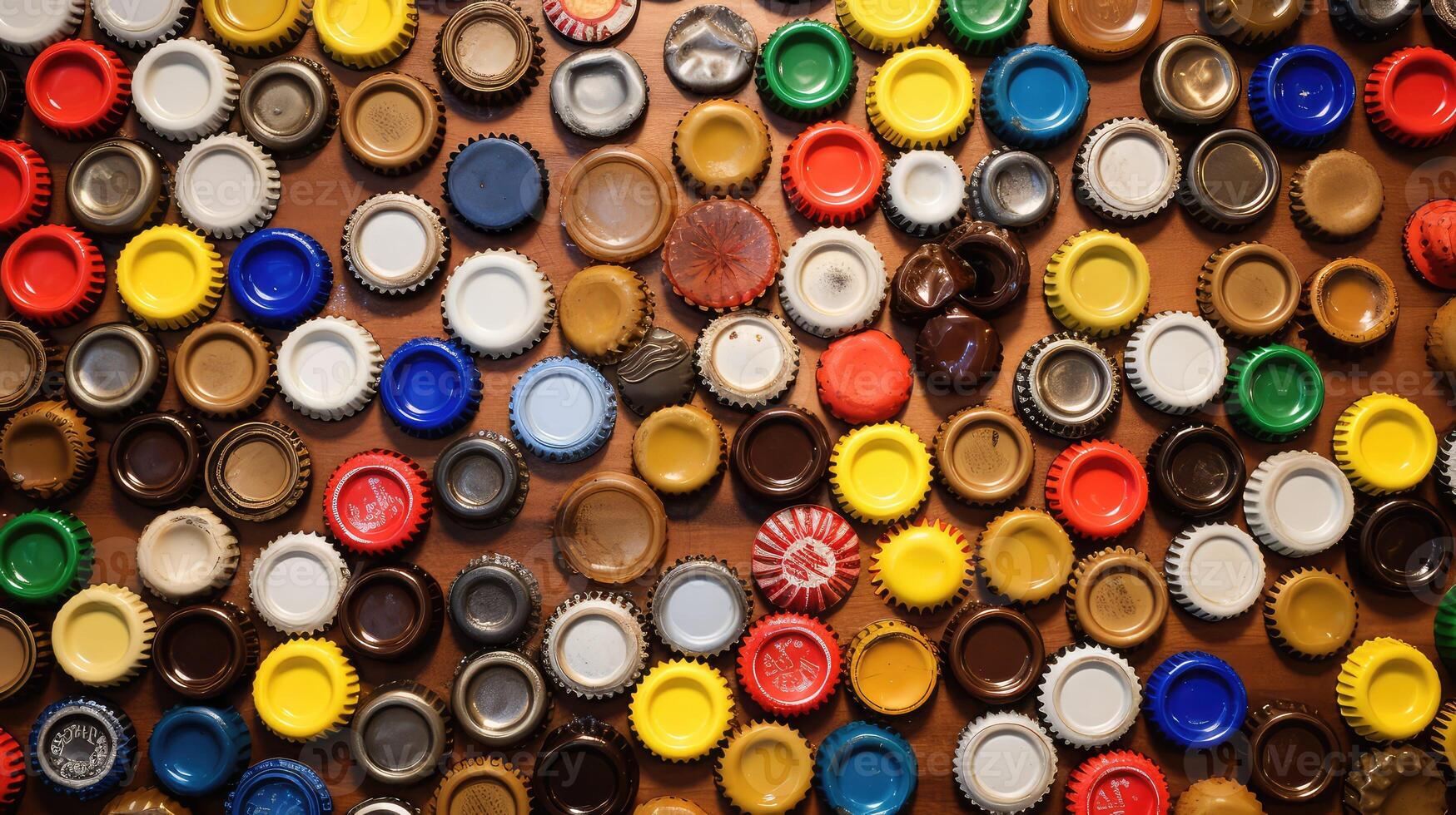 colorful beer bottlecap photo