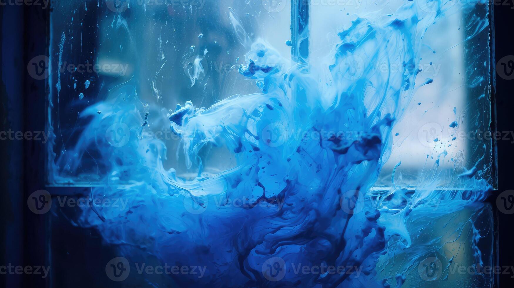 abstract blue paint smear photo