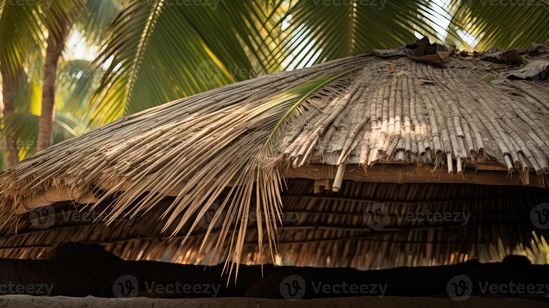 traditional coconut leaves photo