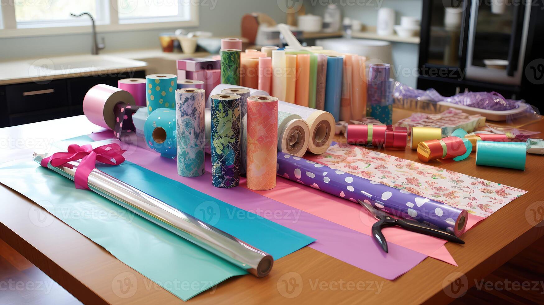 diy gift wrap tissue paper photo