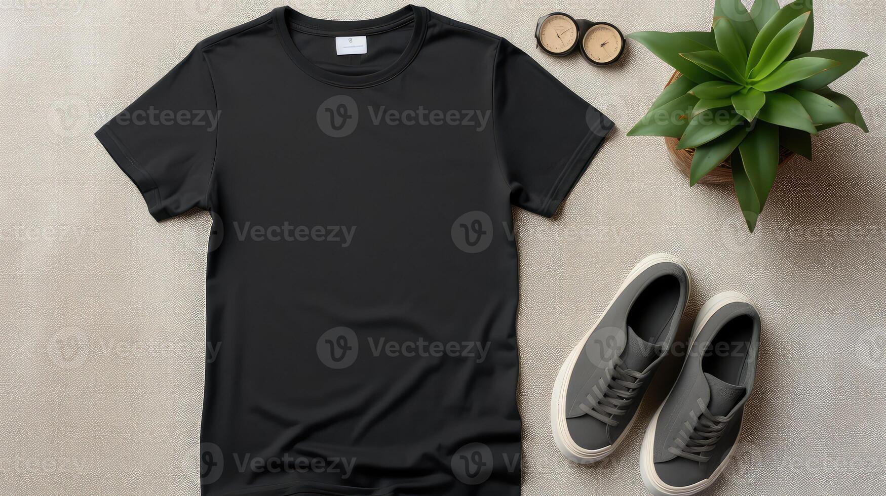 sleeves black shirt mock up photo