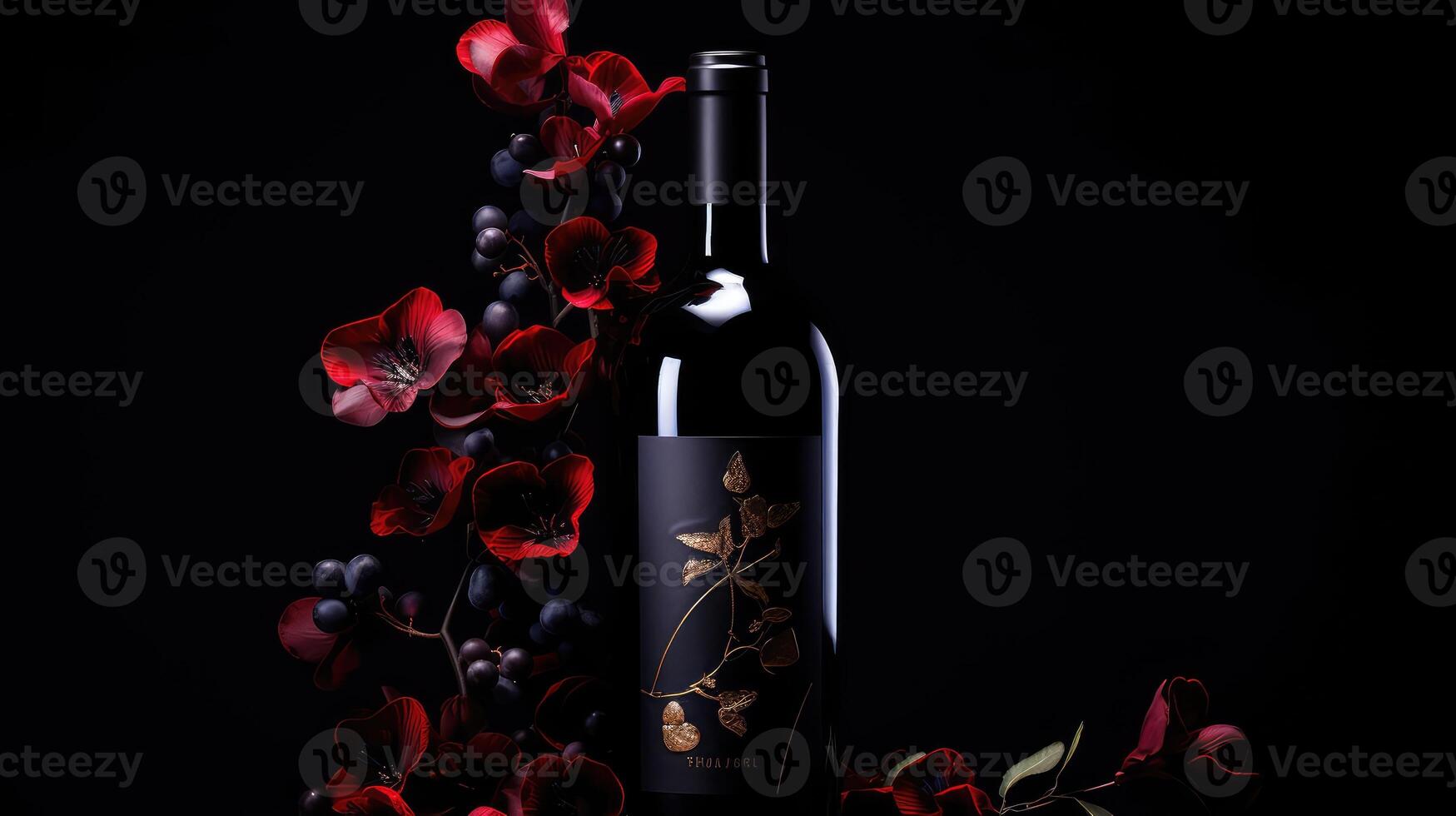 wine black violet flower photo