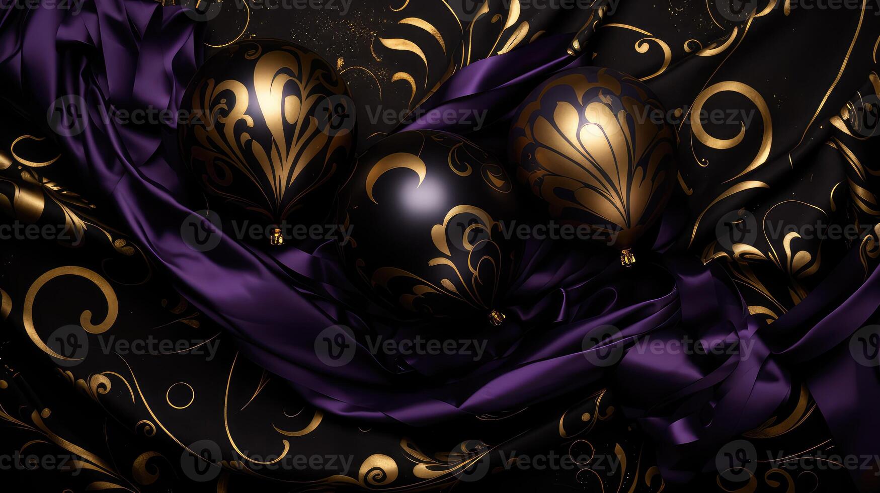 background gold and black balloons photo