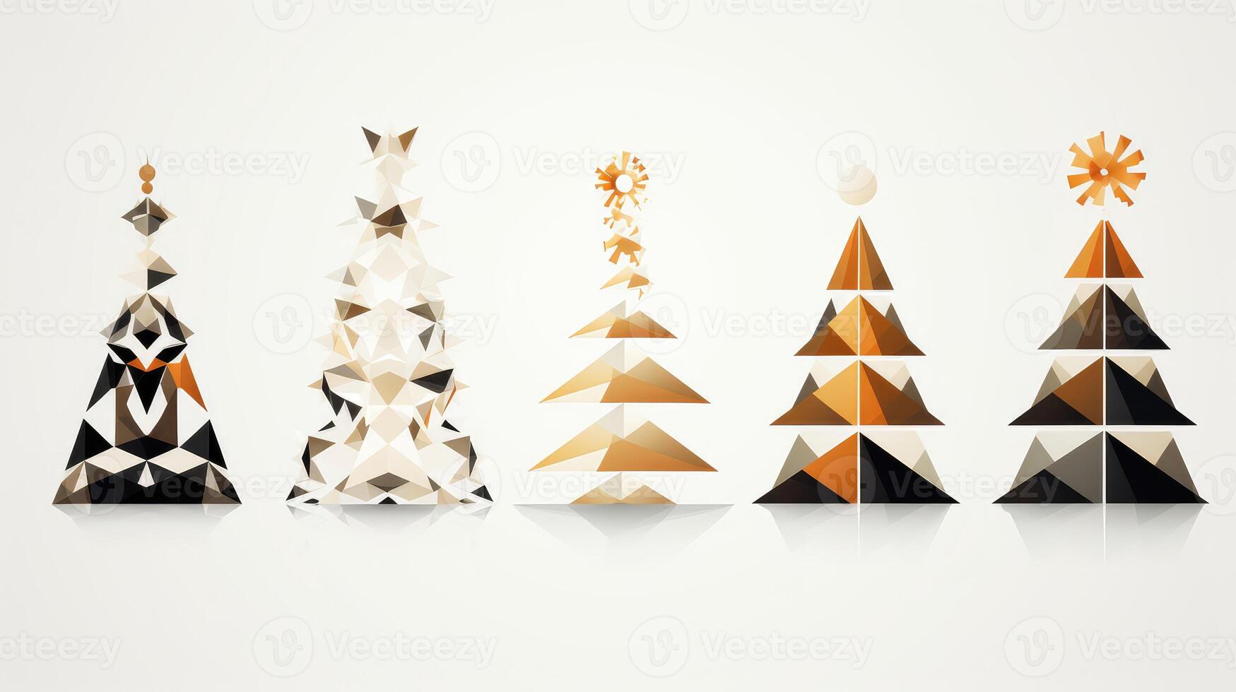 geometric christmas tree outline photo