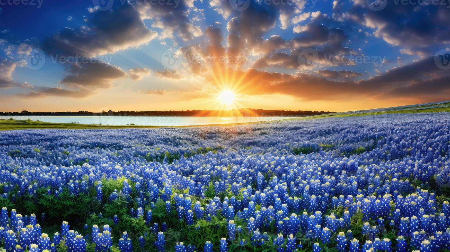 field blue bonnet photo