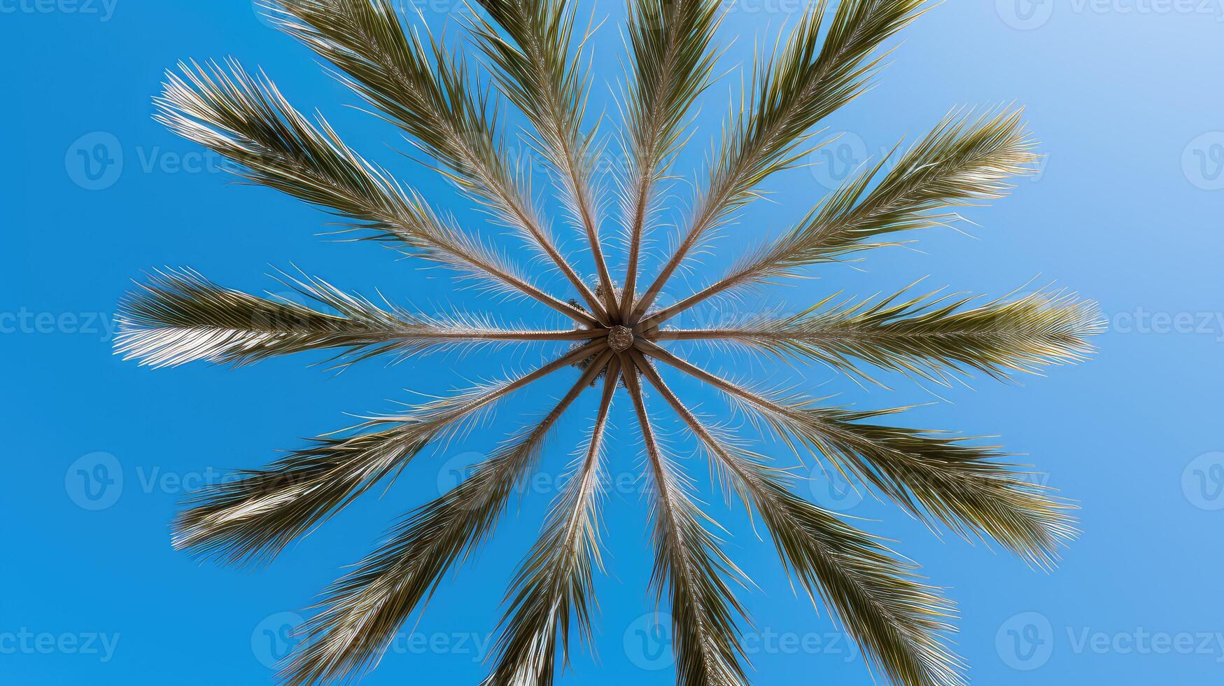 symmetrical palm tree shape photo