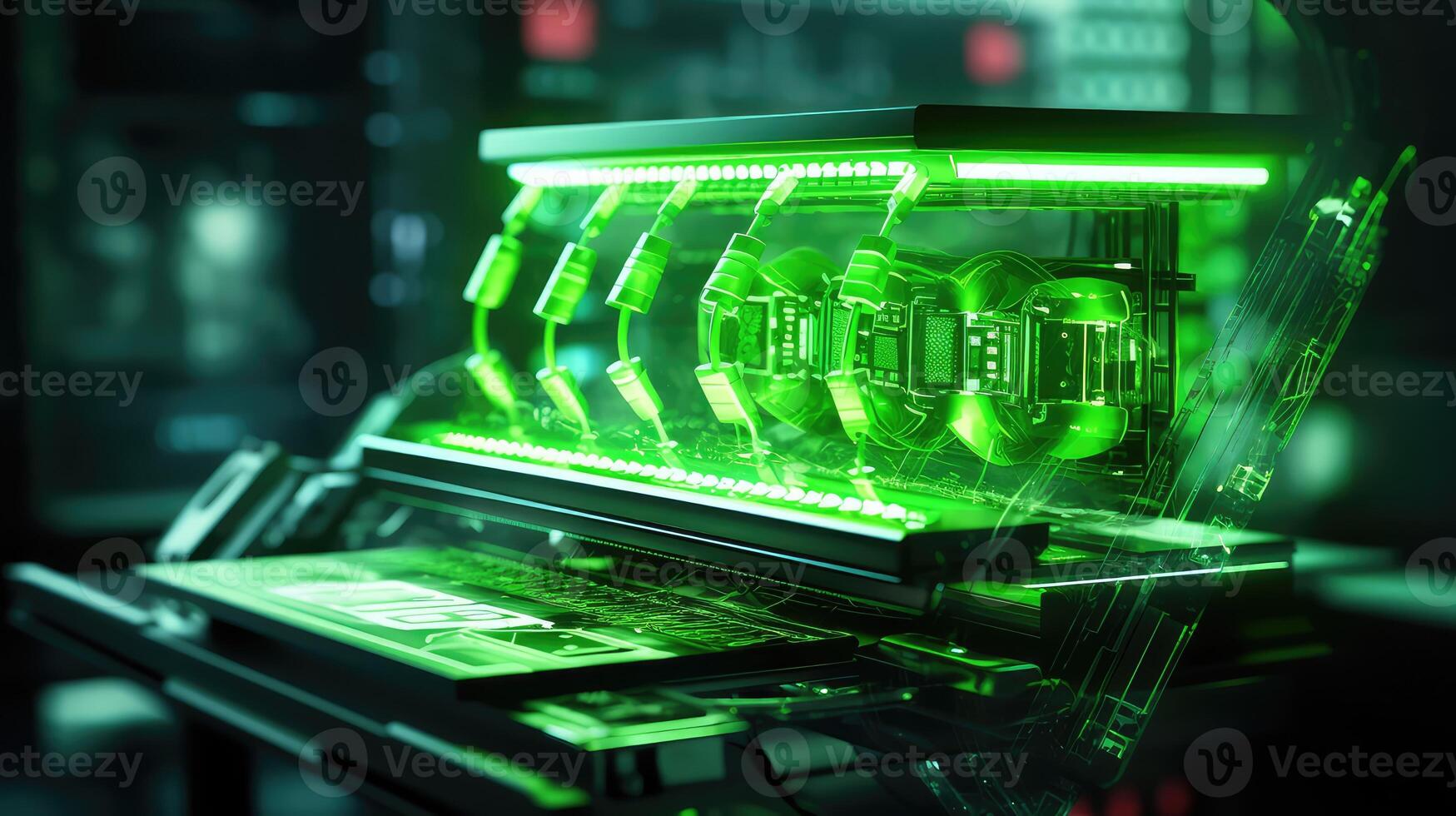 fluorescent dna green photo
