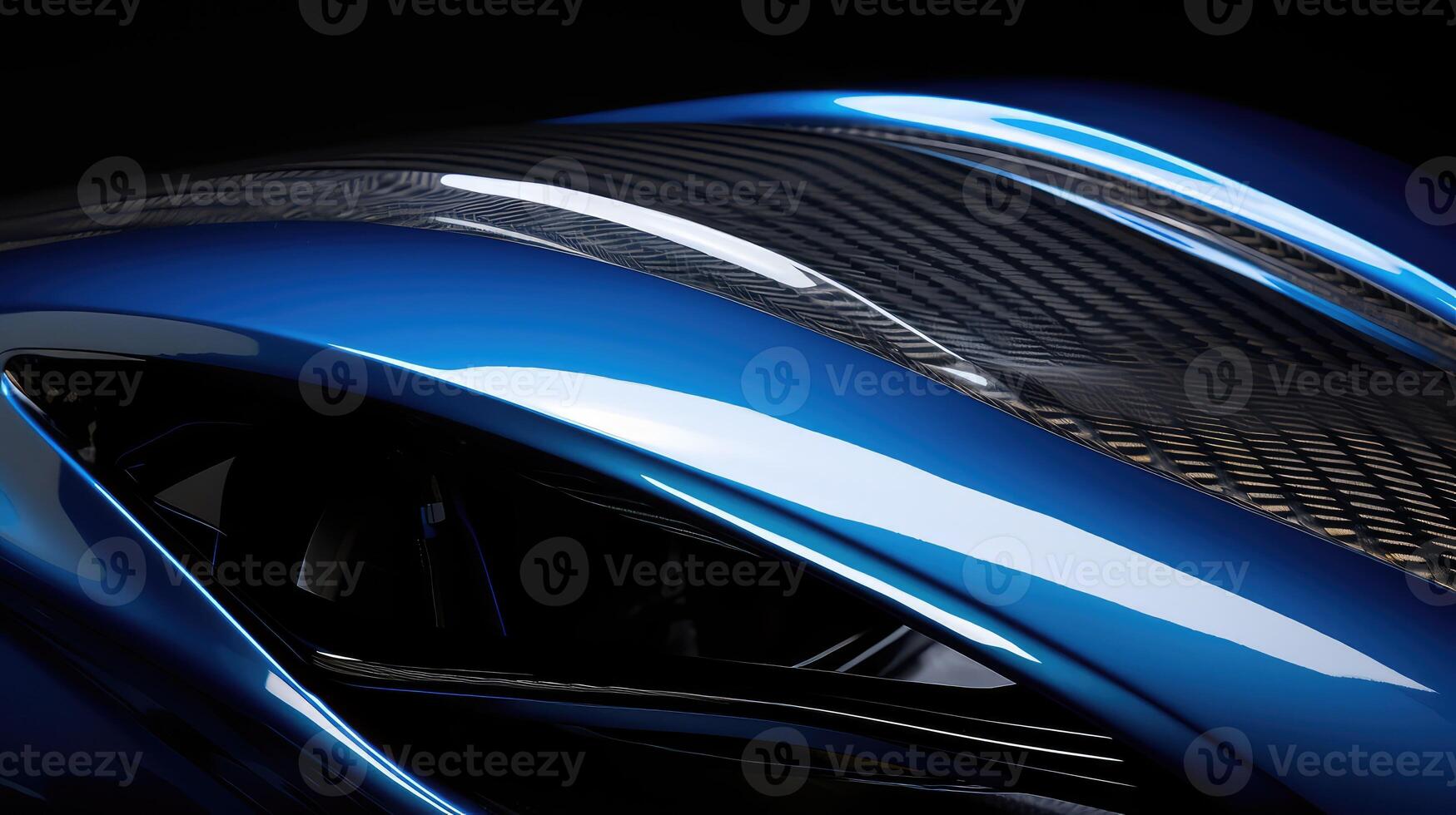 car blue carbon fiber photo