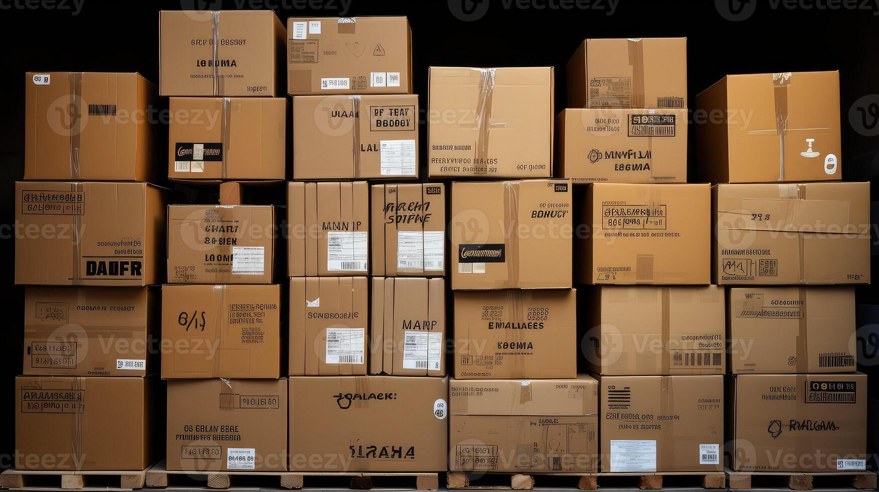 stack stacked cardboard boxes photo