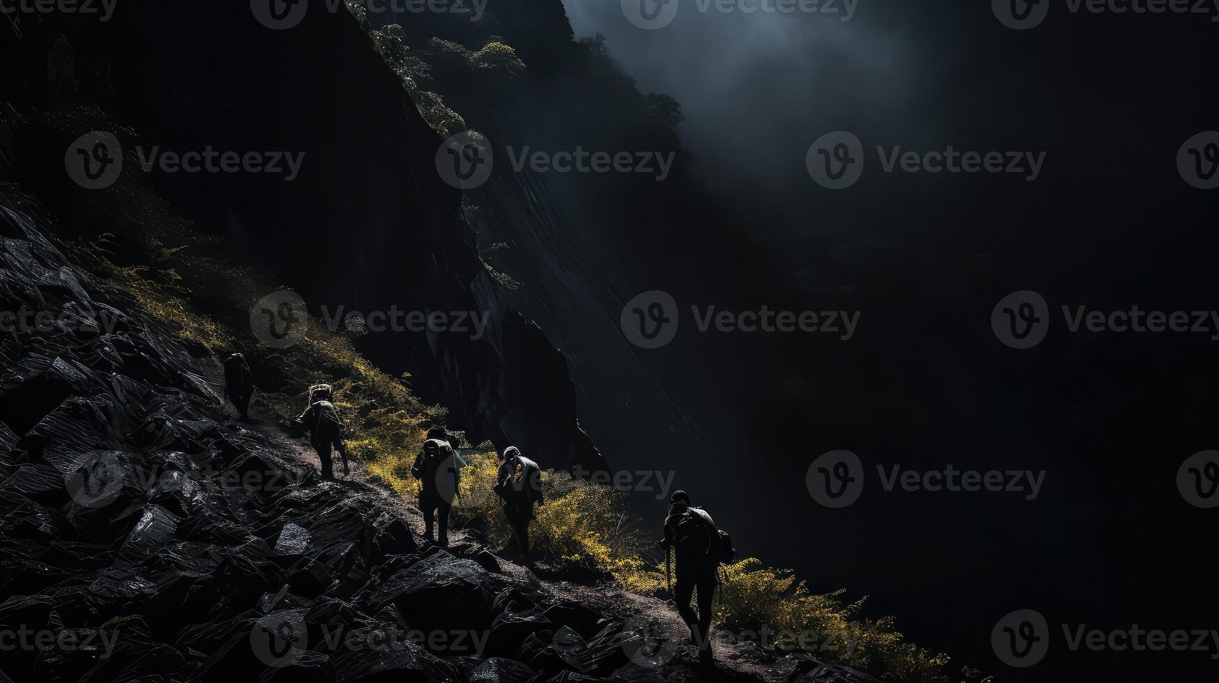terrain black background abstract photo