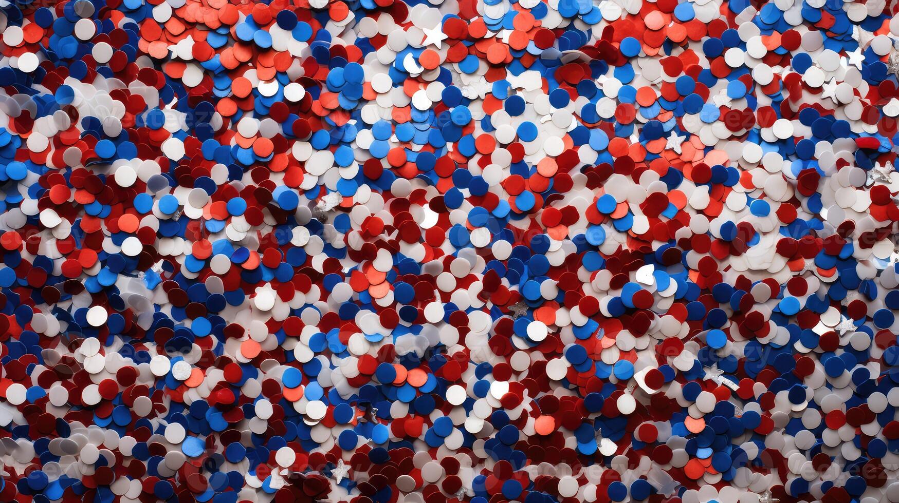 festive confetti red white blue photo