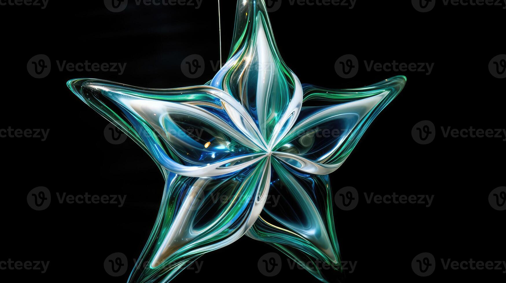 green glass star photo