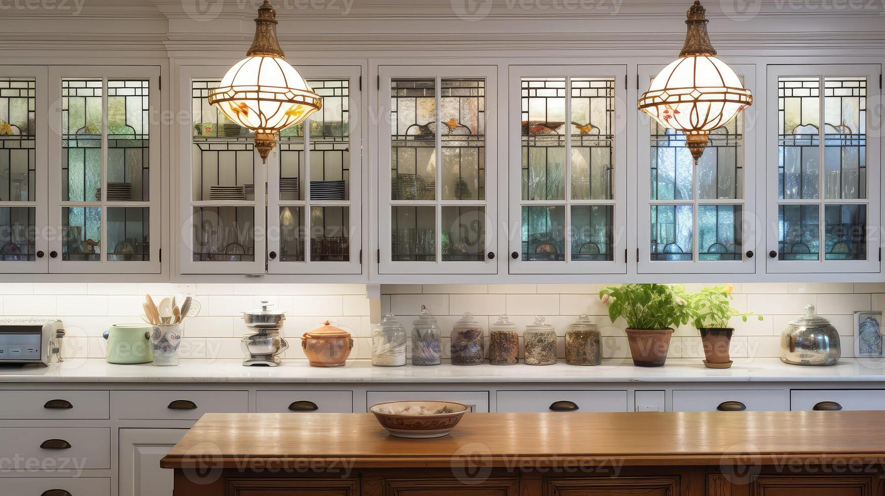 design glass kitchen cabinet photo