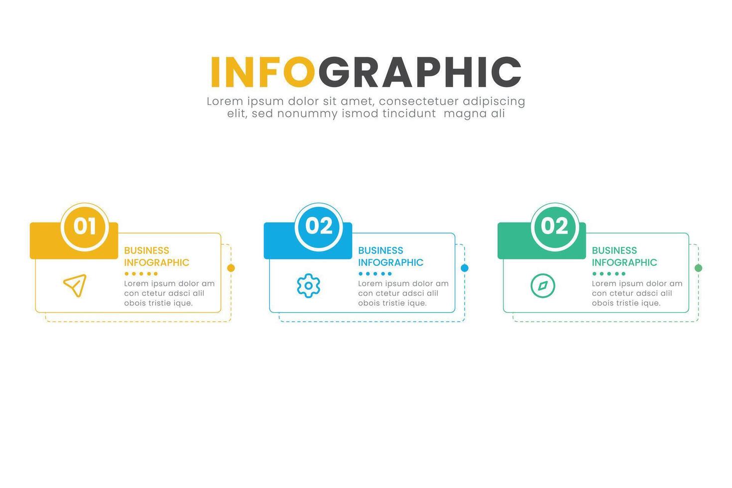 Business infographic design template with icons and 3 options. Can be used for process diagram, presentations, workflow layout, banner, flow chart. vector