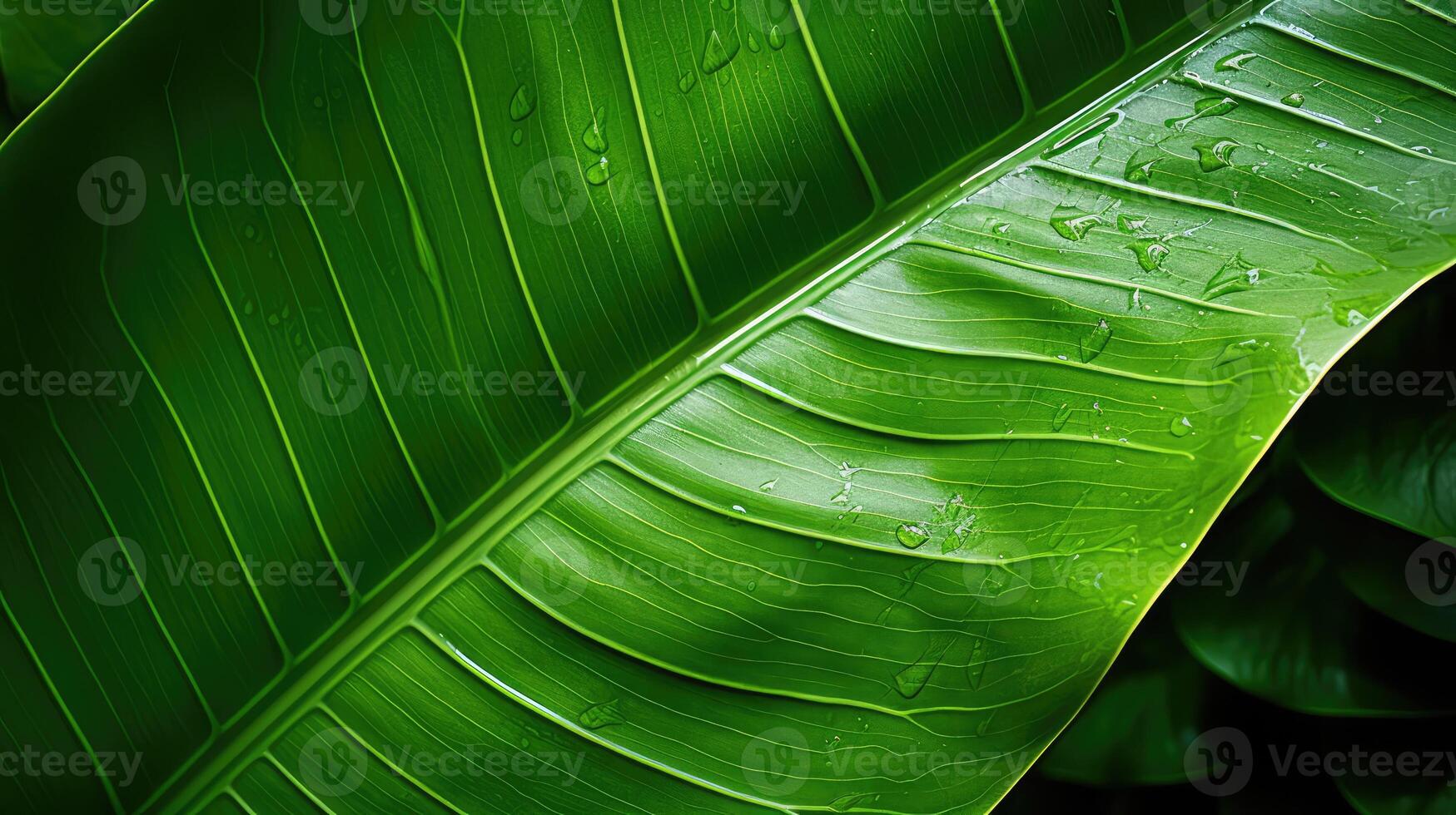 close tropical leaf pattern photo