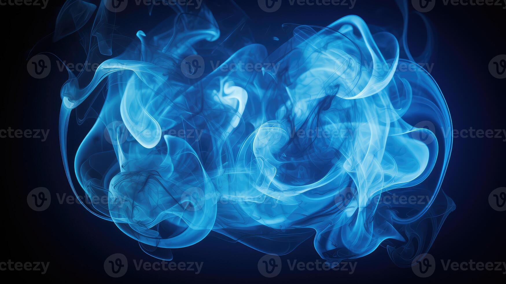 circular blue smoke pattern photo