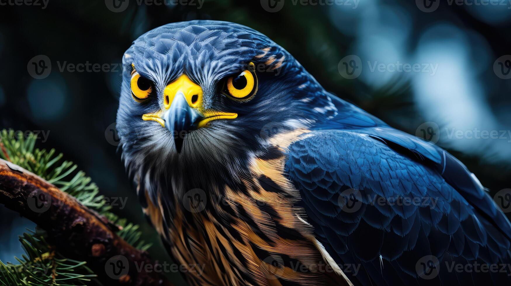 bird blue falcon photo