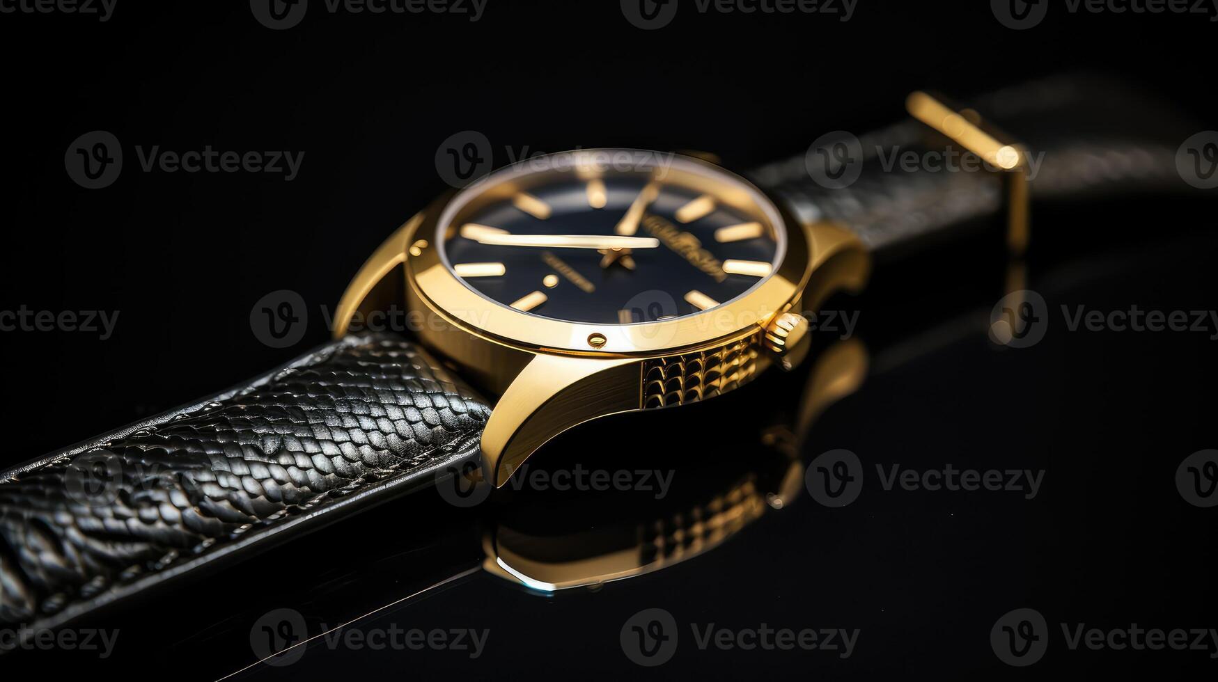 watch gold carbon fiber photo