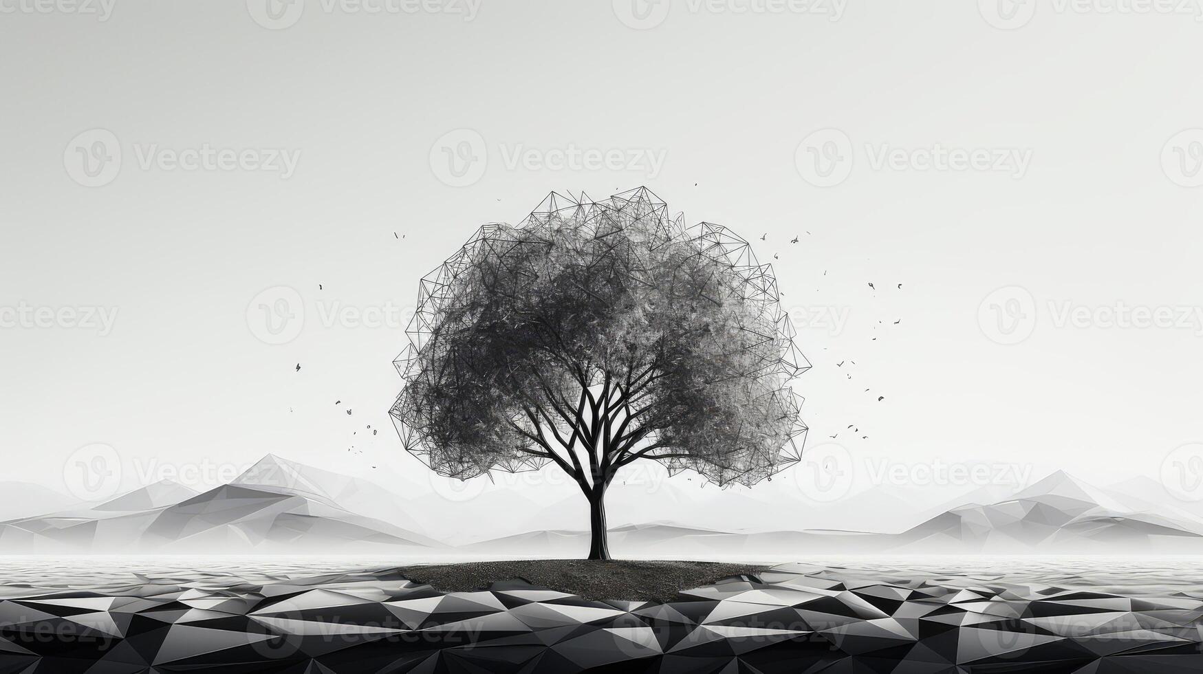 sharp polygonal tree photo