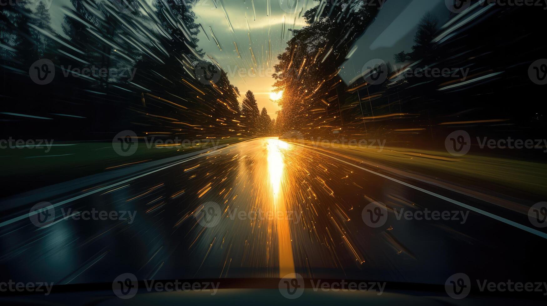 windshield water streaks photo