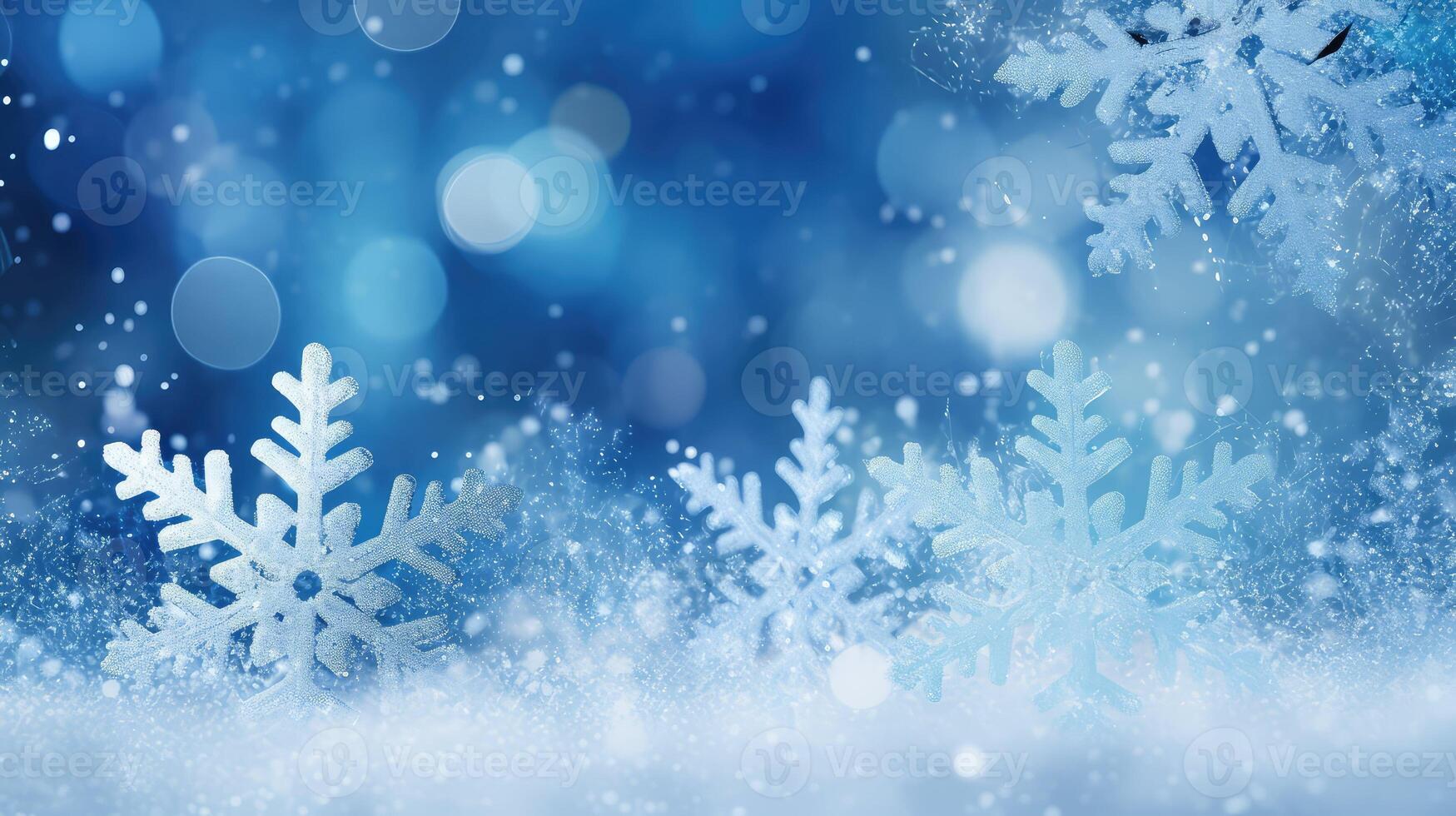 overlay blue snowflake background photo