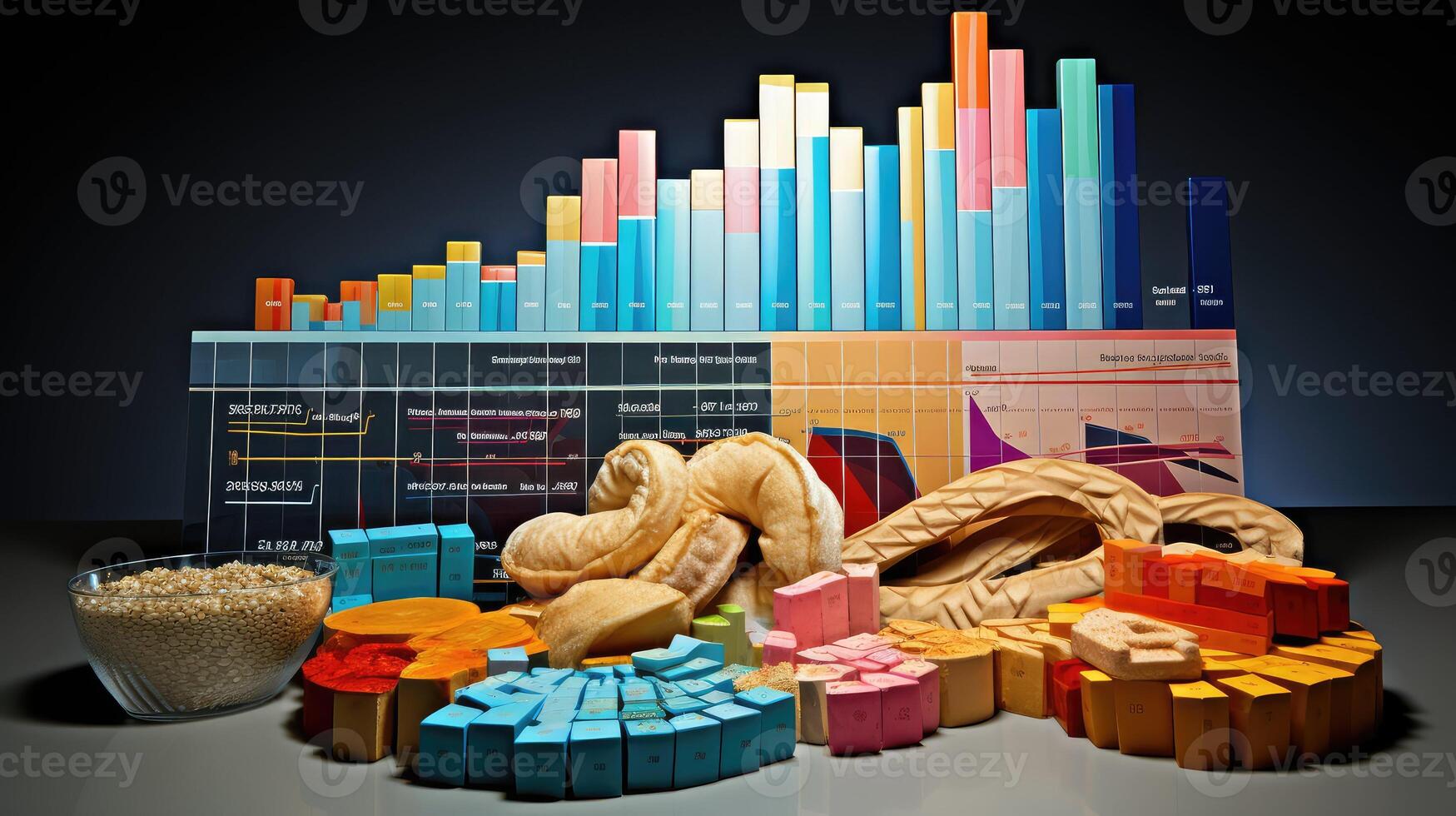 graphs food sales data photo