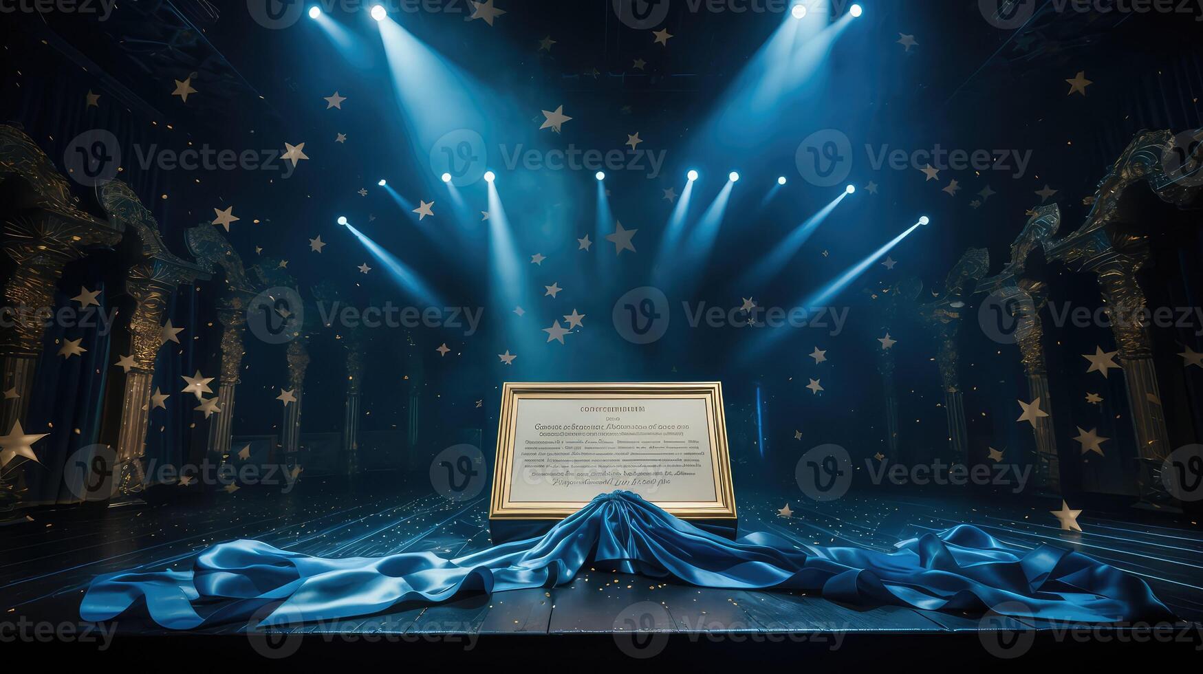 recipient blue and gold certificate photo
