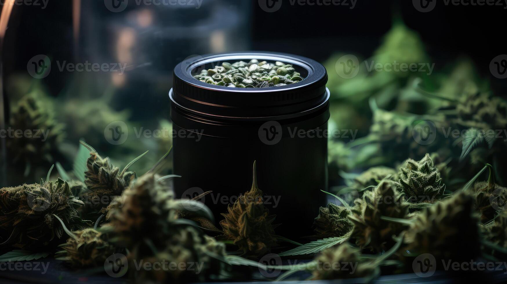 marijuana black with weed photo