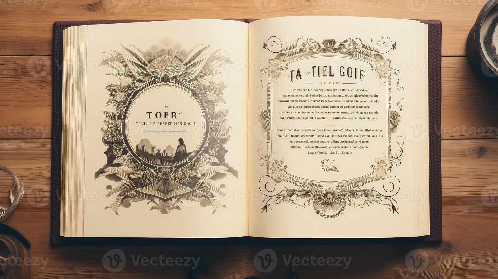 vintage paperback book template photo