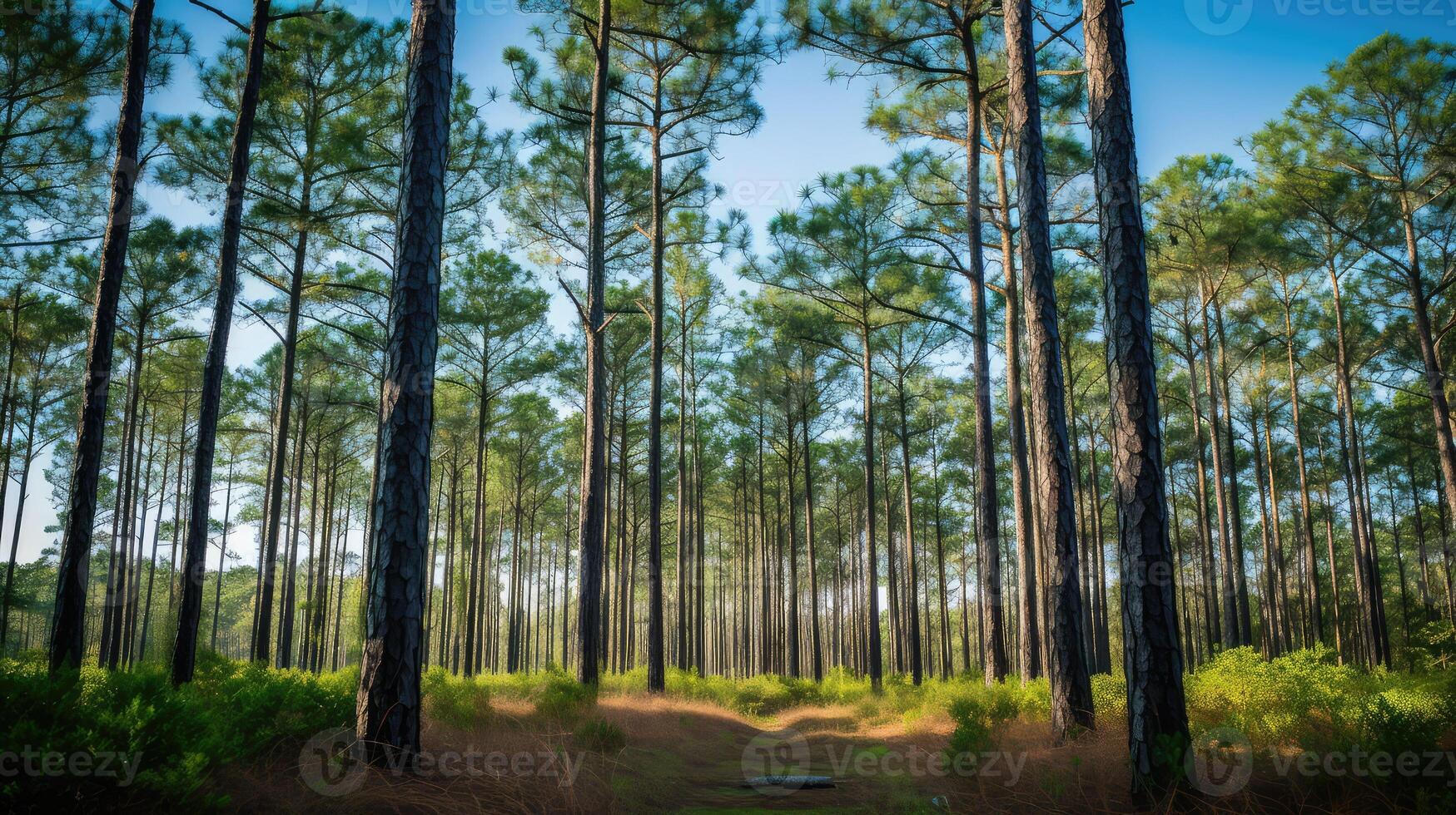 canopy long leaf pine trees photo