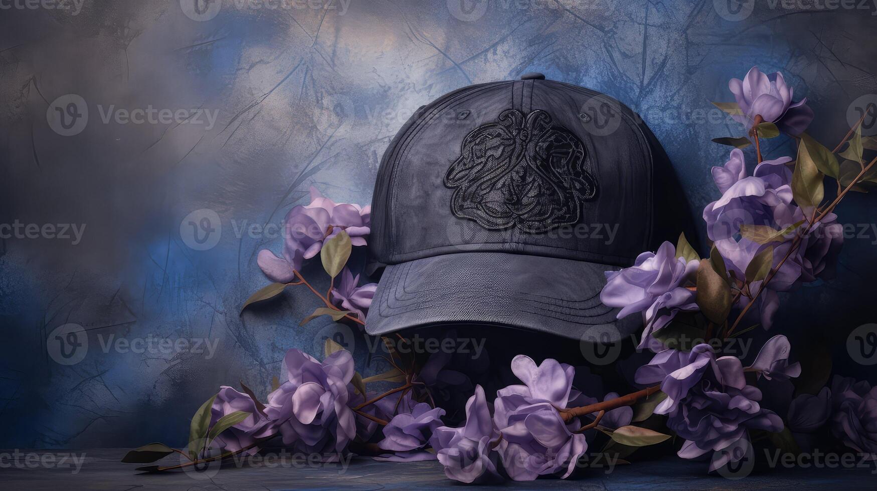muted black cap front photo