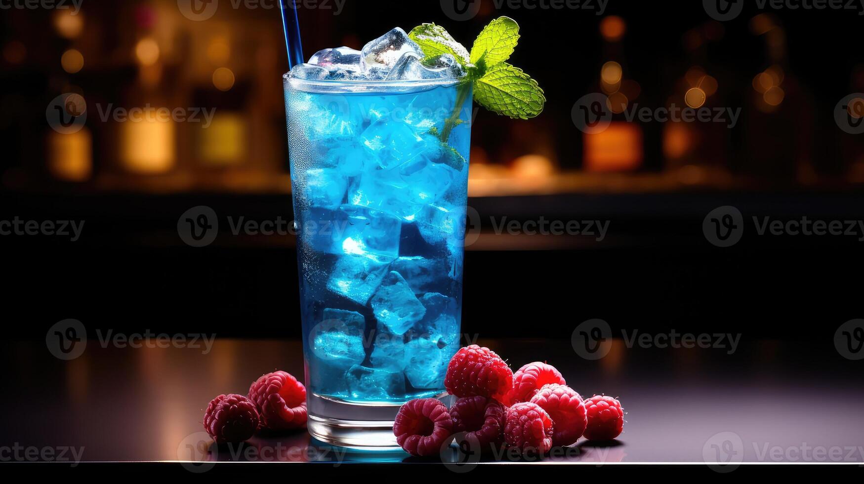 drink blue raspberry photo