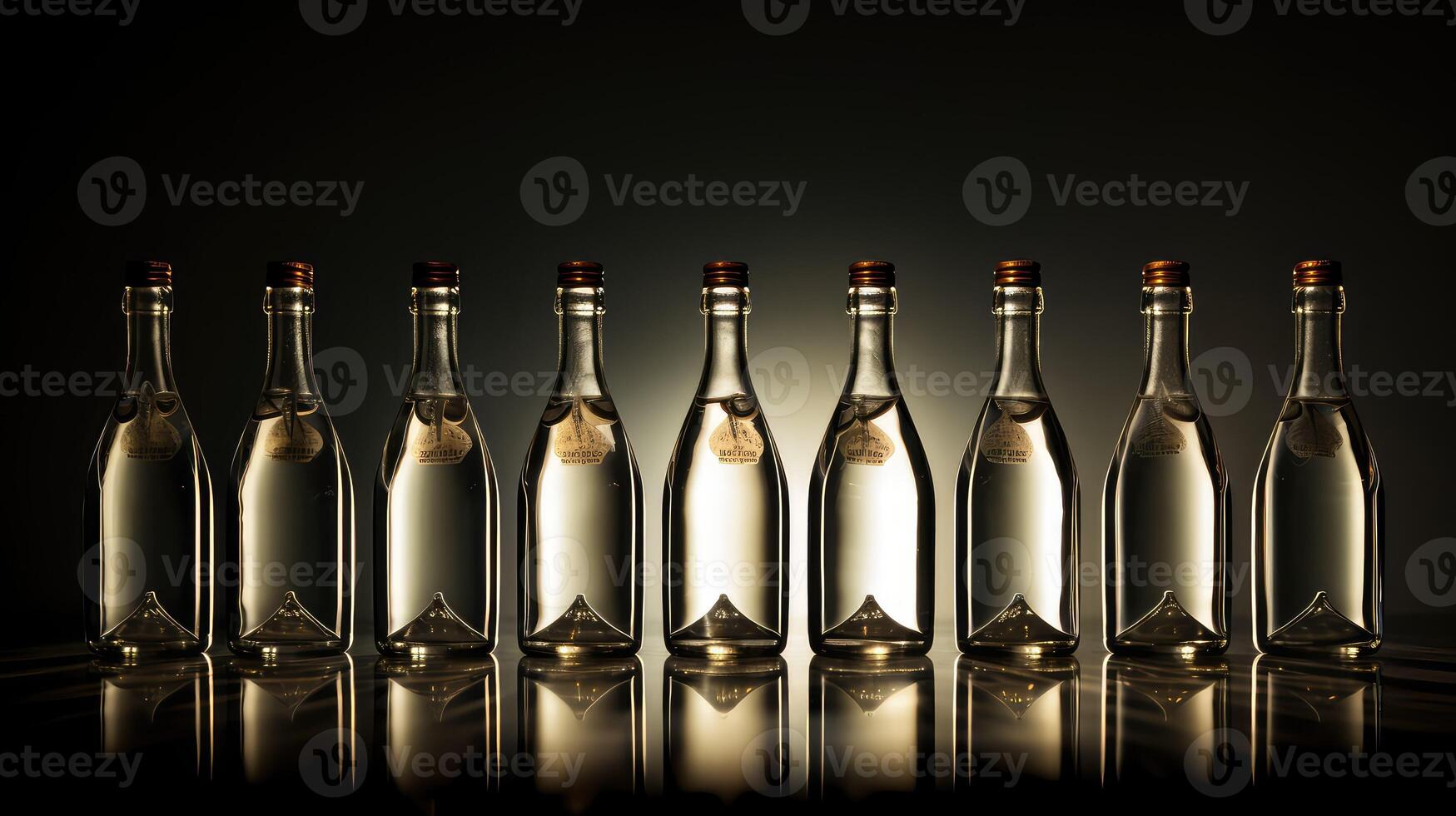 design glass bottles isolated photo