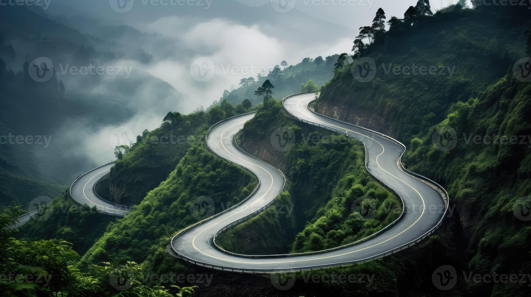 mountainous blurred road photo