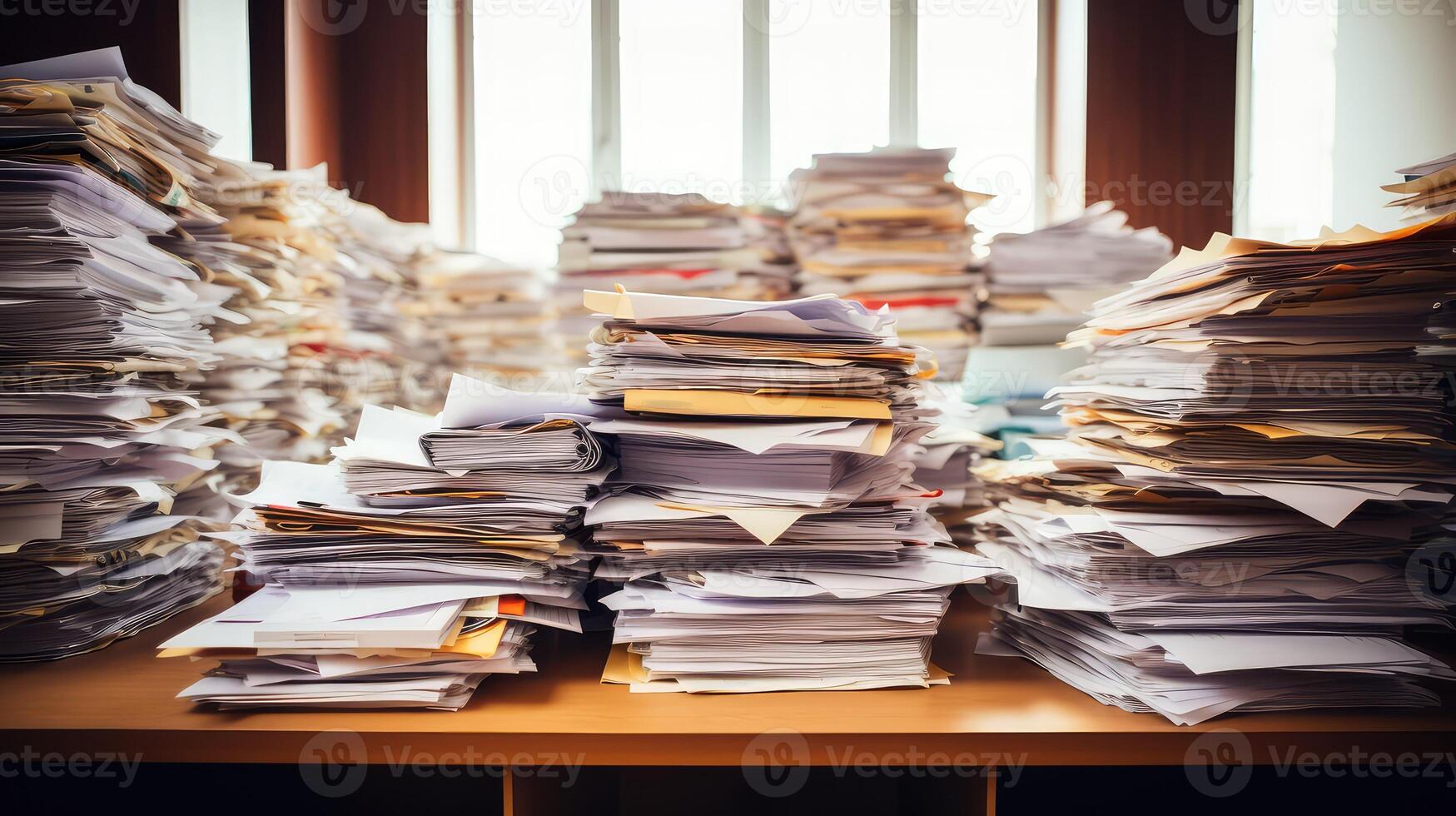 processing stack of data photo