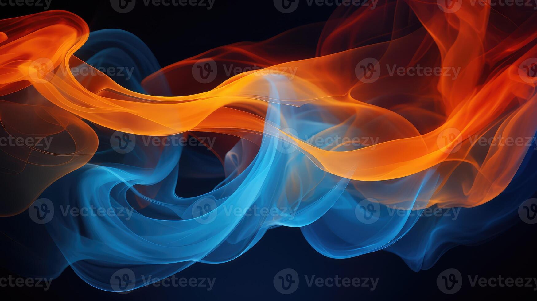 mystery abstract orange and blue photo