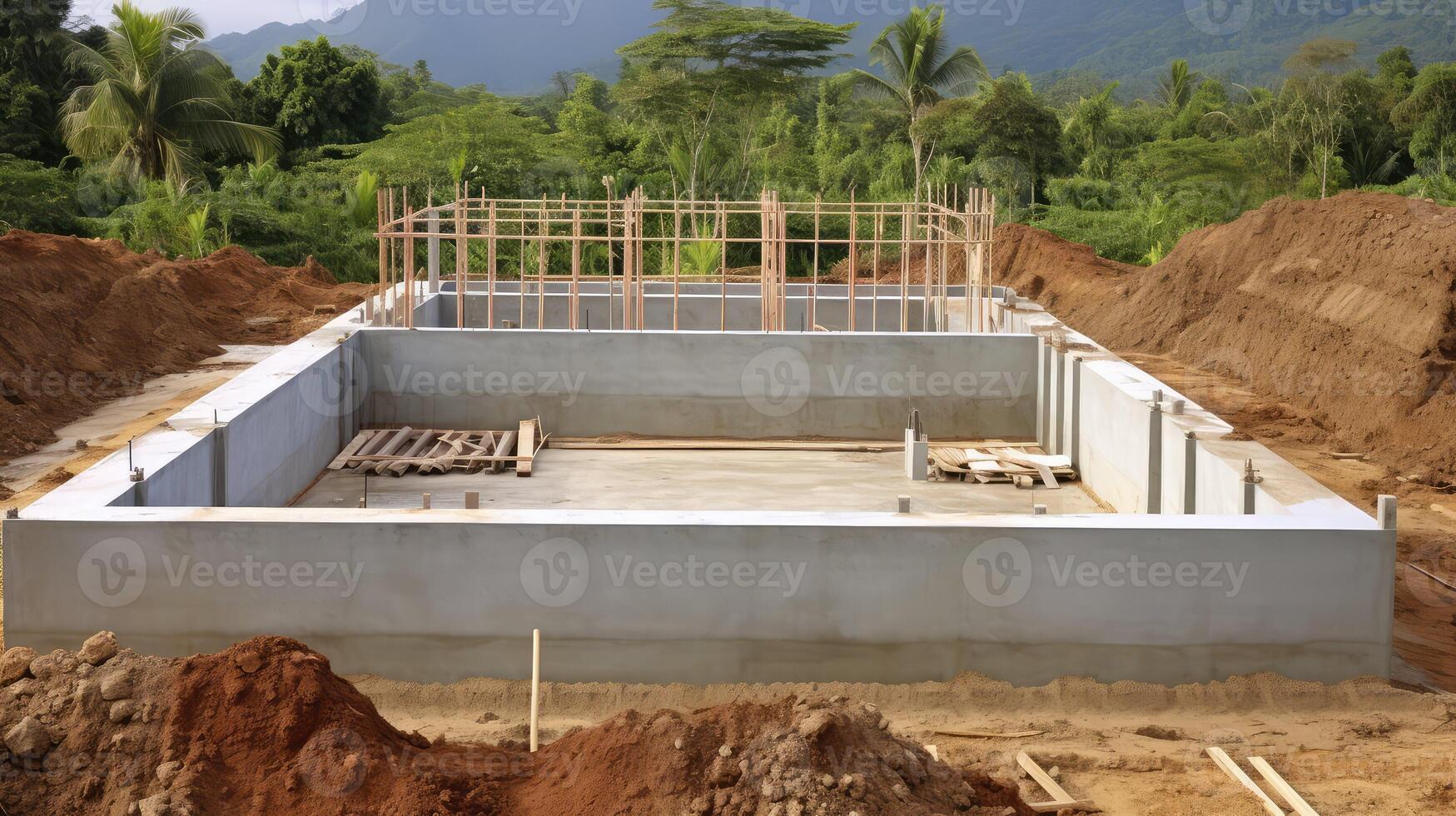 level foundation of a house photo